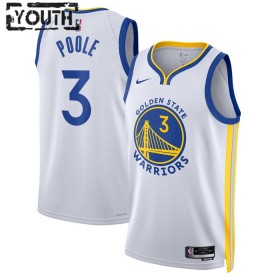 Maillot Basket Enfant Golden State Warriors Poole 3 2022-23 Jordan Nike Association Edition Blanc Swingman